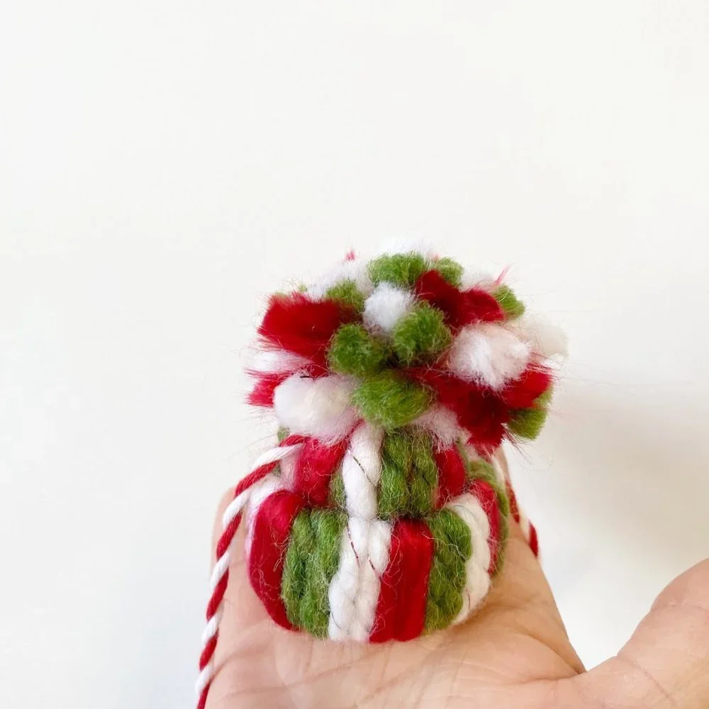 Handmade Winter Mini Knit Beanie Hat Christmas Garland Christmas Decorations